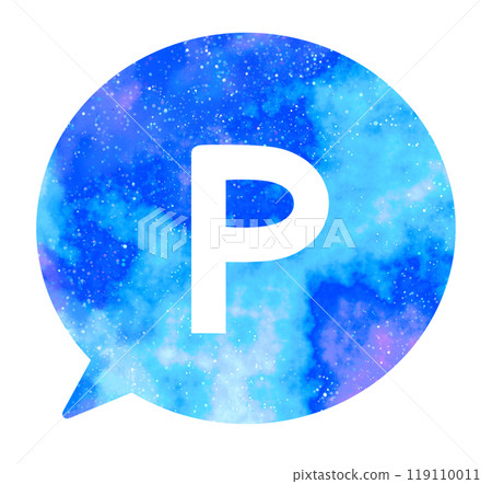 Marble starry sky | P mark speech bubble 119110011