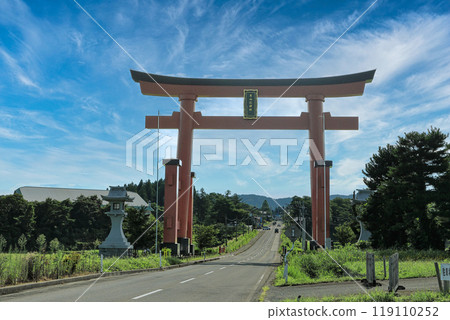 Tsuruoka City, Dewa Sanzan Shrine Large Torii Tsuruoka City, Dewa Sanzan Shrine Large Torii 119110252