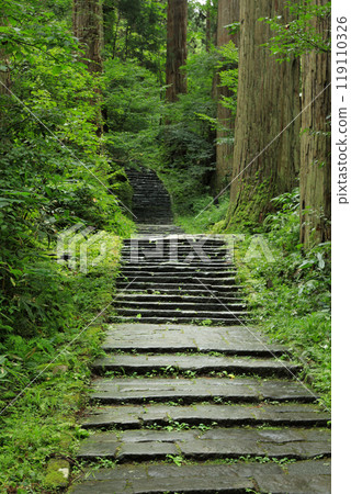 鶴岡市羽黑山出羽三山神社一坂 鶴岡市羽黑山出羽三山神社一坂 119110326