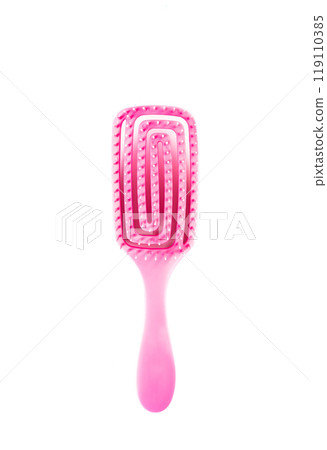 Aroma hair comb for massage of head isolated on white background 119110385
