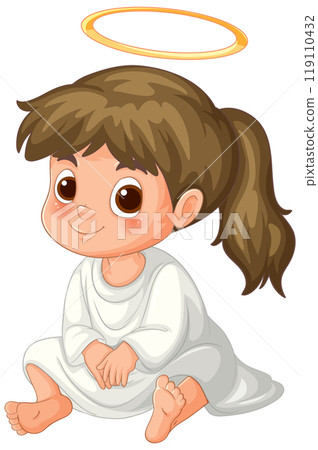 Cute Angelic Child Illustration 119110432