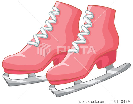 Pink Ice Skates Illustration Pink Ice Skates Illustration 119110439