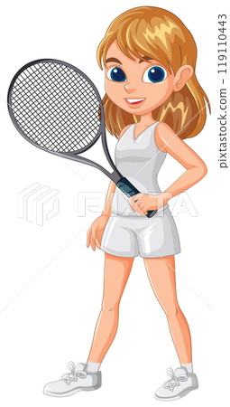 Young Female Tennis Player Young Female Tennis Player 119110443