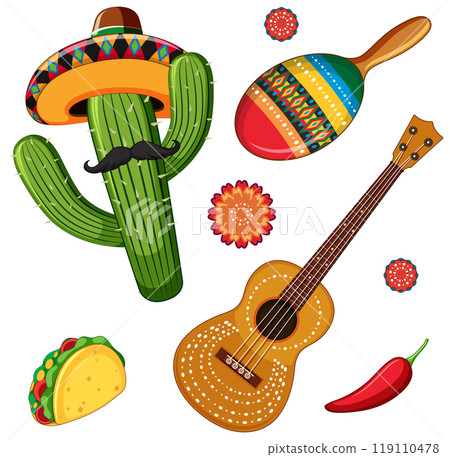 Mexican Fiesta Vector Illustration Mexican Fiesta Vector Illustration 119110478