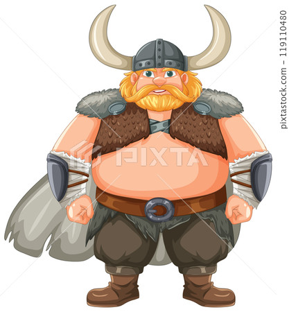 Cartoon Viking Warrior Illustration Cartoon Viking Warrior Illustration 119110480