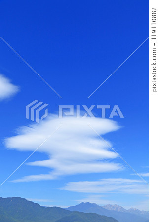 Autumn in the Northern Alps and the open sky 119110882