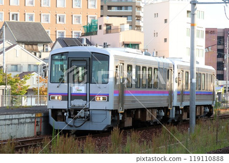 [JR West] Kiha 120 rapid train "Forest Art Festival Liner" (Tsuyama Line: Okayama Station) 119110888