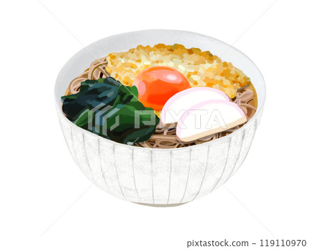 月見蕎麥麵（白碗） 119110970