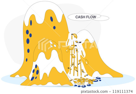 Salary earnings vector illustration. Cash, silent witness, observes dance success choreographed by salary earnings Currency, magic wand, transforms ordinary into extraordinary within salary earnings 119111374