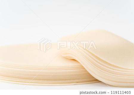 Close-up of gyoza skin 119111403