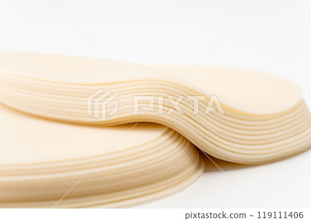 Close-up of gyoza skin Close-up of gyoza skin 119111406