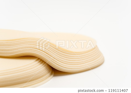 Close-up of gyoza skin Close-up of gyoza skin 119111407