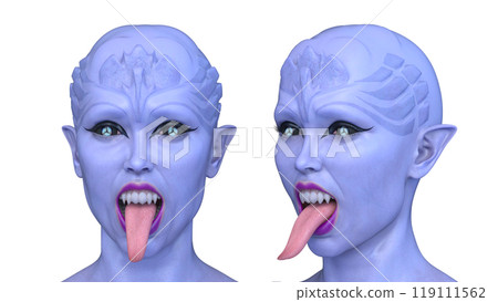 female alien face 119111562