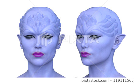 female alien face 119111563