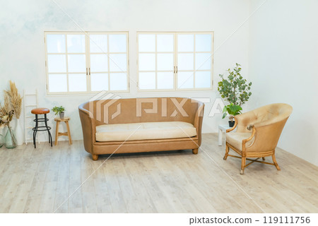 Modern interior with sofa 119111756