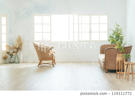 Modern interior with sofa 119111772