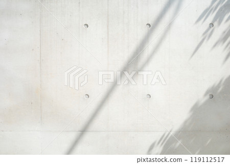 Exposed concrete wall, background with shadows of trees, etc., a-1-3, light color Exposed concrete wall, background with shadows of trees, etc., a-1-3, light color 119112517