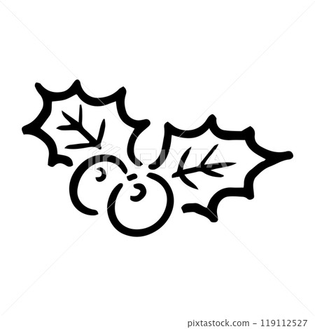 Handwritten holly monochrome 119112527