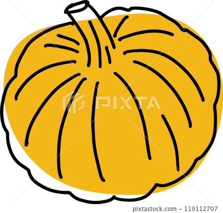 The pumpkin drawing image for Thanksgiving concept The pumpkin drawing image for Thanksgiving concept 119112707
