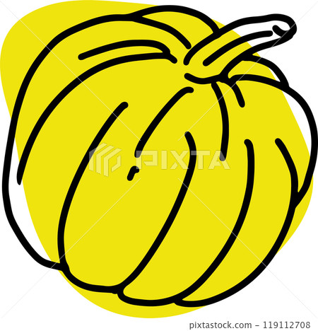 The pumpkin drawing image for Thanksgiving concept The pumpkin drawing image for Thanksgiving concept 119112708