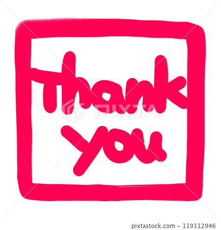 Thank you stamp illustration 119112946