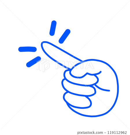 手指指向箭頭的插圖 119112962