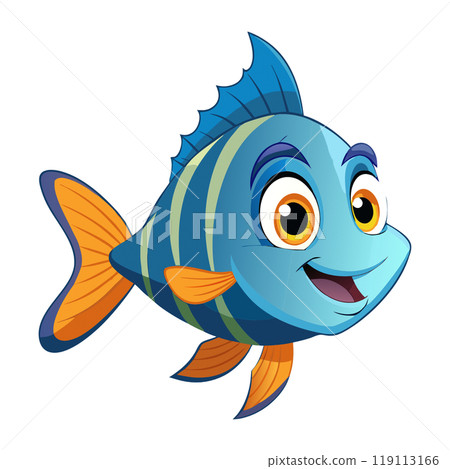 Dynamic and beautiful fish cartoon Dynamic and beautiful fish cartoon 119113166