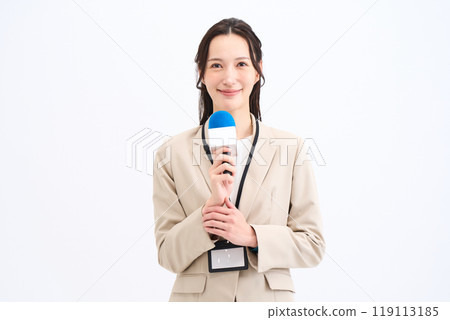 訪問者、記者、主持人、播音員、報導、娛樂 119113185