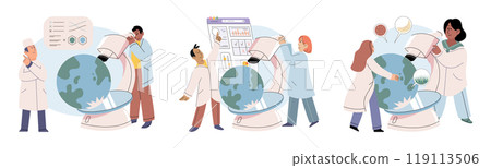 Science. Vector illustration. Exploration uncharted territories expands boundaries scientific knowledge Experimentation is key method for testing scientific theories and hypotheses Science concepts Science. Vector illustration. Exploration uncharted territories expands boundaries scientific knowledge Experimentation is key method for testing scientific theories and hypotheses Science concepts 119113506