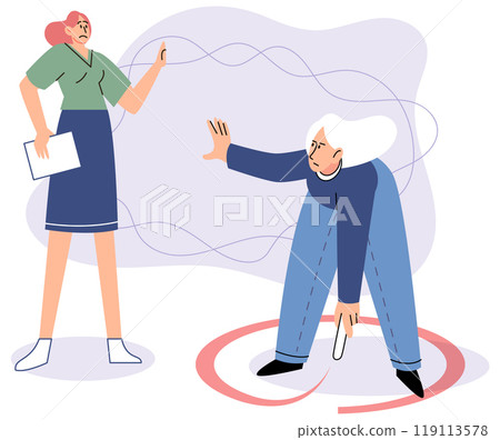 Boundary vector illustration. Boundaries act as safeguards, protecting our personal space and emotions Each persons unique personality traits influence their preferences for boundaries Exploring 119113578
