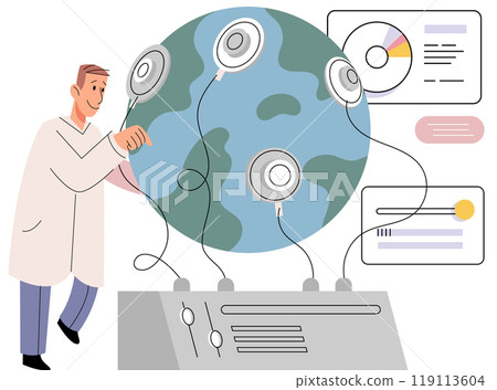 Laboratory research. Vector illustration. The study conducted in lab contributes to our understanding natural world Technological advancements empower researchers to push boundaries laboratory 119113604