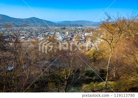 A bird's-eye view of downtown Tono from the summit of Tono Nabekura Park A bird's-eye view of downtown Tono from the summit of Tono Nabekura Park 119113780