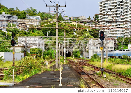 從熱海站上車月台到東京一側的軌道 119114017