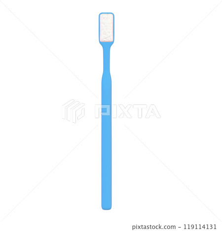 從正面看到的牙刷 3D 插圖 119114131