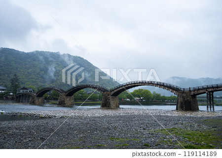Kintai Bridge, one of Japan's three most famous bridges, Iwakuni, Yamaguchi Prefecture 119114189