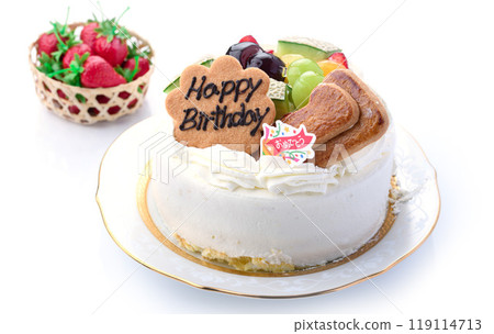 生日蛋糕（生日蛋糕）白色背景 119114713