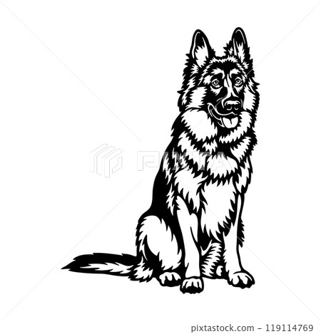 German Shepherd Dog Breed - Pet Vector Cut file, Dog Silhouette Stencil - Cricut file 119114769