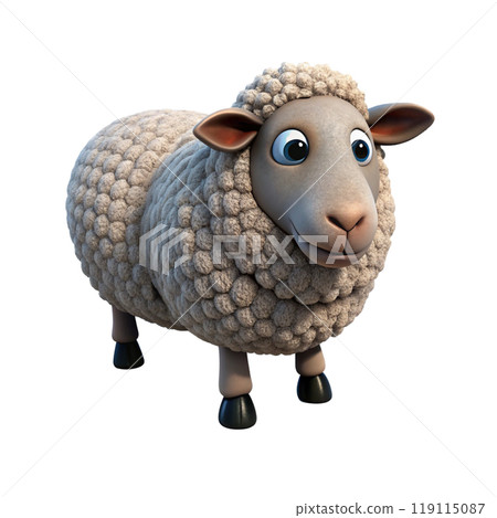 3d rendering of dynamic sheep 119115087