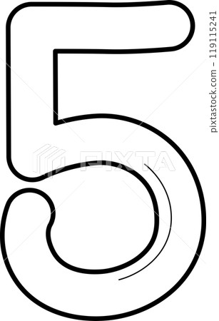 Doodle number 5 for coloring. 119115241