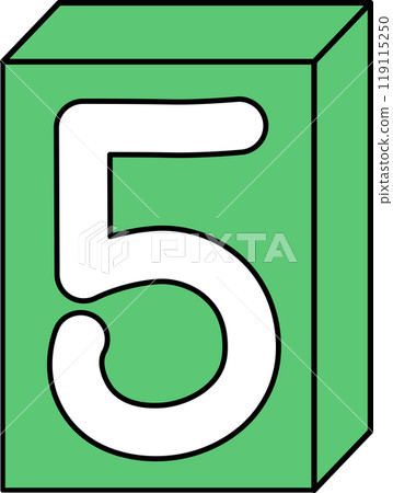 Doodle number 5 in green box. 119115250