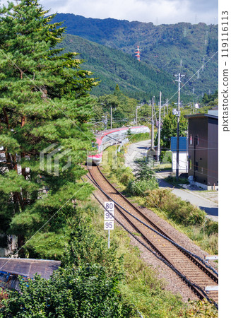 The Akita Shinkansen runs on conventional lines 119116113
