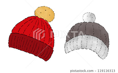 Knit hat illustration 119116313