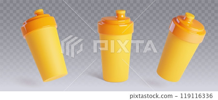 Protein shaker bottle mockups set 119116336