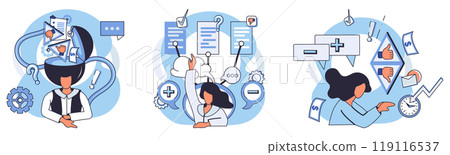 Critical thinking. Focus on understanding information, analyzing data, and making informed decisions. Ideal for education, decision-making, problem-solving, data analysis, and creative thinking 119116537