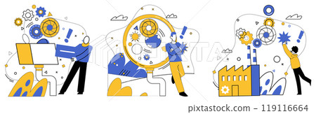 Modern product vector illustration. Originality is crown jewel adorning kings and queens modern product development Modern product concepts are born in laboratory inventiveness and creativity 119116664