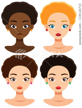 Diverse Female Avatars Collection Diverse Female Avatars Collection 119116713