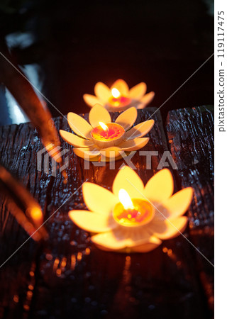 Candles Burning In Honor Of Holiday 119117475