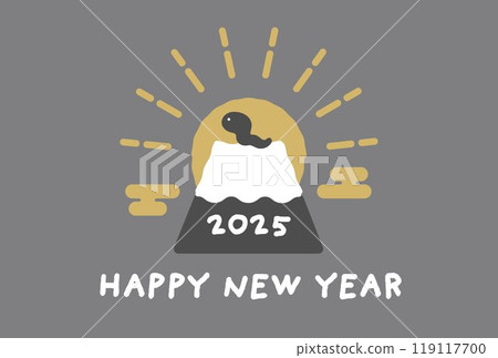 2025 Year of the Snake New Year's card template 2025 Year of the Snake New Year's card template 119117700