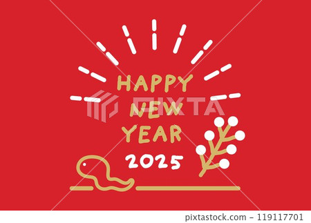 2025 蛇年新年賀卡模板 2025 蛇年新年賀卡模板 119117701