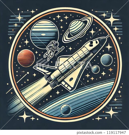 Space and planet illustration 119117947
